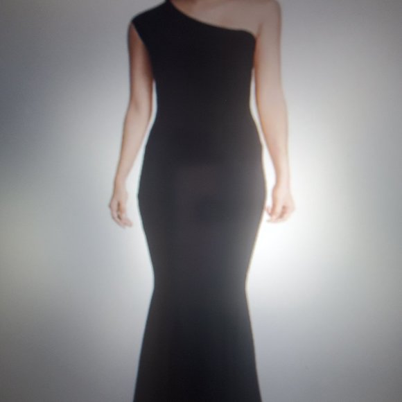 Norma Kamali One-Shoulder Mermaid Gown - Picture 1 of 10